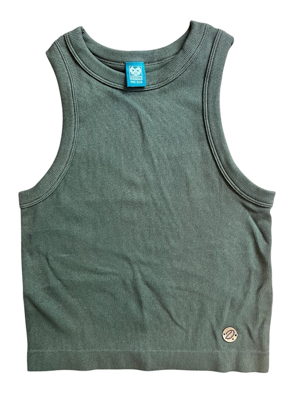 Dixxon Olive Ribbed Tank New One Size